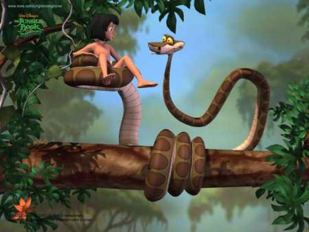 Mogli i wąż z bajki Księga Dżungli puzzle