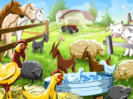 Zwierzęta na farmie układanka 