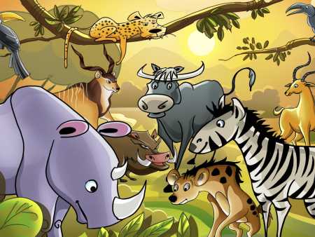 Zwierzęta z afryki układanki dla dzieci