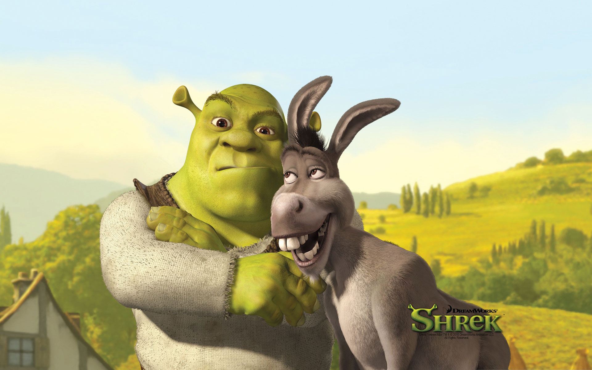 Odlotowe puzzle online ułóż Shrek i Osioł