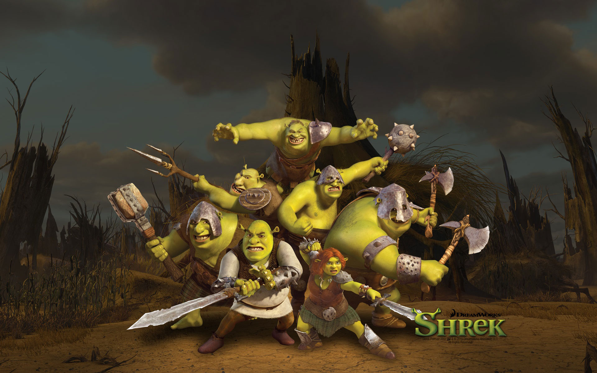 Gry puzzle online Ogry Shrek ułóż układankę