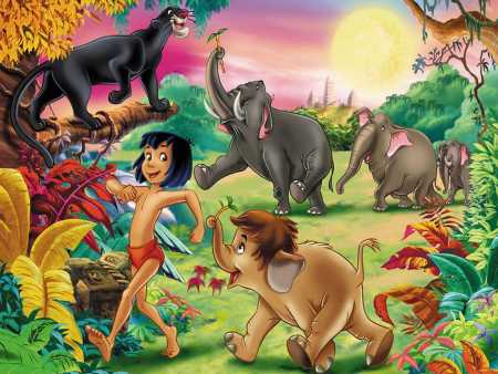 puzzle obrazek Mowgli i przyjaciele